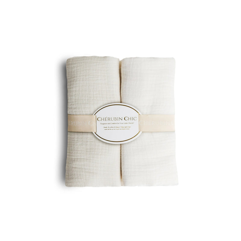 Vintage Baby Blanket: Silky Soft, Hypoallergenic Comfort - Cream & Beige