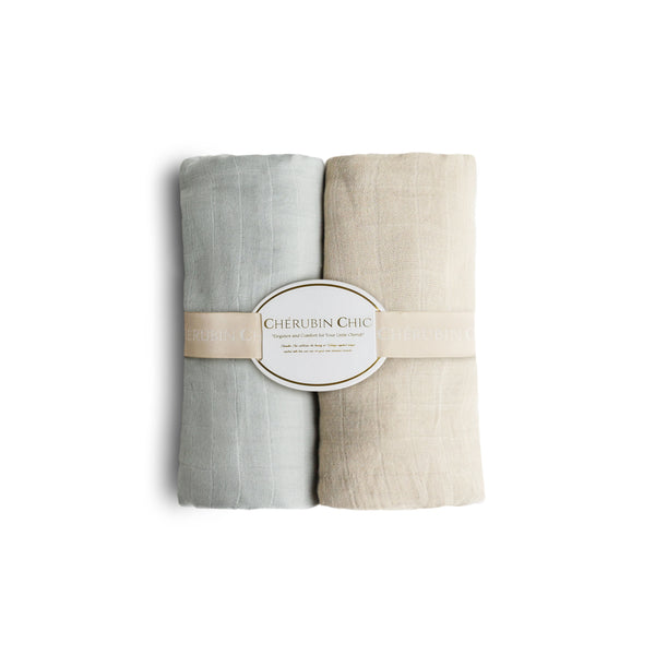 Baby Bamboo Muslin Swaddle Blanket – Bamboo Grey Moments