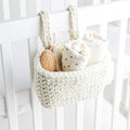 100% Cotton Baby Crib Organizer – Cream