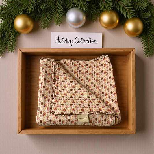 Muslin Baby Swaddle Blanket: 6 Layers- Pines vintage