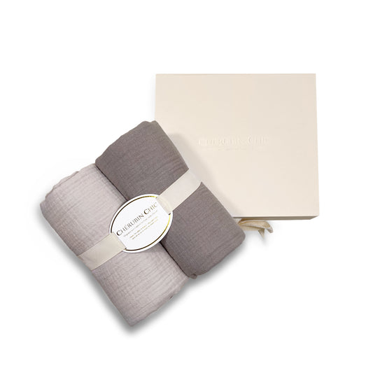 Vintage Baby Blanket: Silky Soft, Hypoallergenic Comfort Set of 2 - Nude and Beige