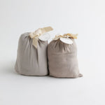 Organic Muslin Cot Sheet Set of 2: Soft, Breathable Comfort -Brown & Grey