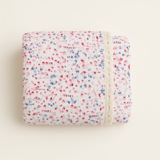 Muslin Baby Swaddle Blanket: 6 Layers- Floral