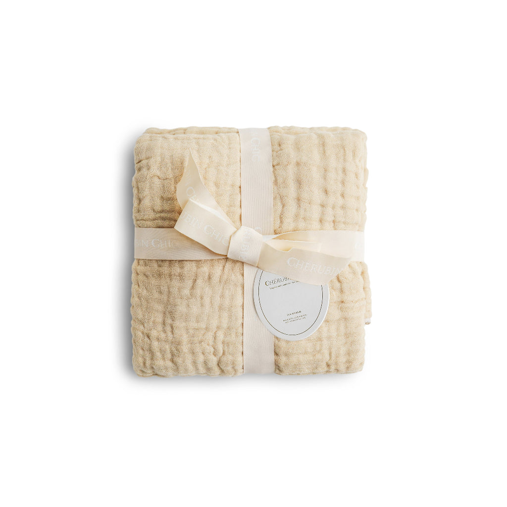 Muslin Baby Swaddle Blanket: 6 Layers- Skin