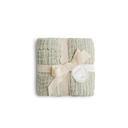 Muslin Baby Swaddle Blanket: 6 Layers- Sage