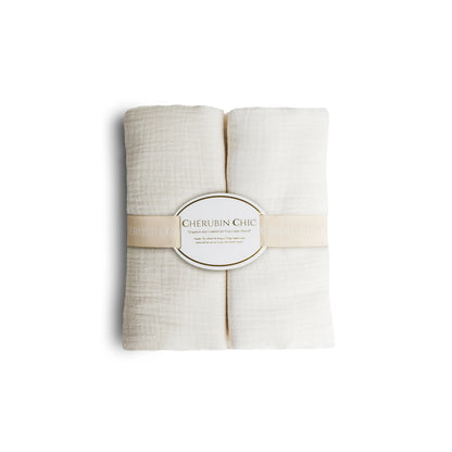 Vintage Baby Blanket: Silky Soft, Hypoallergenic Comfort - Cream & Beige