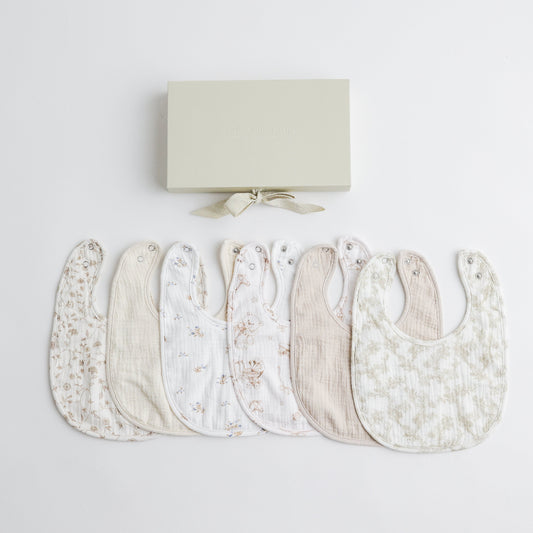 Soft Muslin Baby Bib Set: 6-Pack of Absorbent, Stylish Comfort