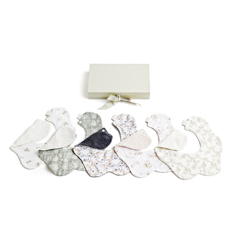 Soft Double Sided Baby Bib Set: 5-Pack of Absorbent, Stylish Comfort