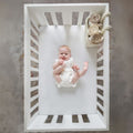 Organic Muslin Cot Sheet Set of 2: Soft, Breathable Comfort -Cream & White