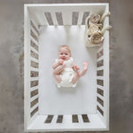 Organic Muslin Cot Sheet Set of 2: Soft, Breathable Comfort -Cream & White
