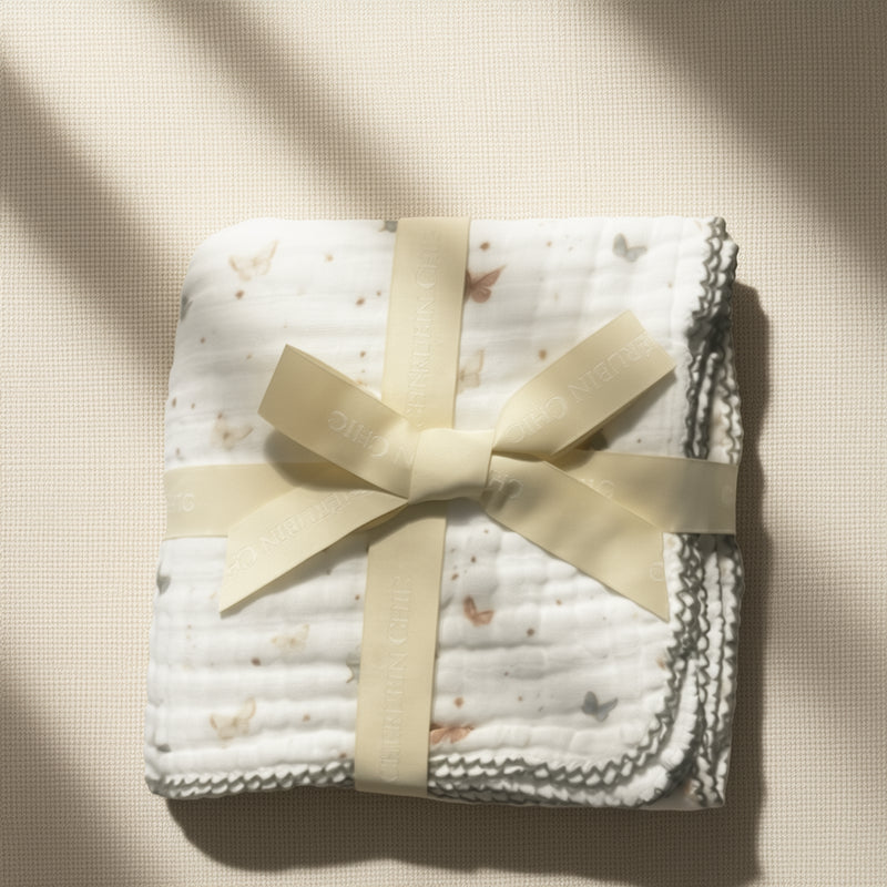 Muslin Baby Swaddle Blanket: 6 Layers – Dreamy Butterflies
