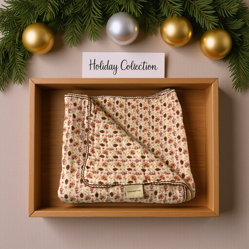 Muslin Baby Swaddle Blanket: 6 Layers- Pines vintage