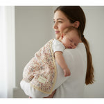 Muslin Baby Swaddle Blanket: 6 Layers – Floral Beige