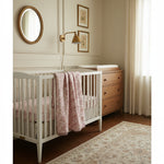 Vintage Bedding Set Double-Sided Blanket & Pillow Organic Cotton –ROSE PINK