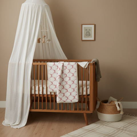 Muslin Baby Swaddle Blanket: 6 Layers- BOWS