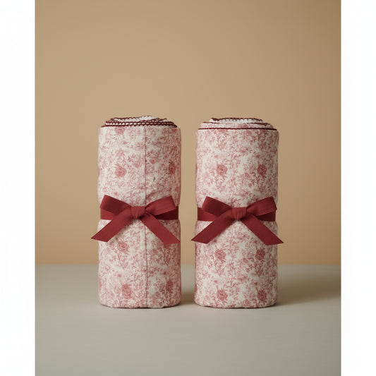Vintage Bedding Set Double-Sided Blanket Organic Cotton –ROSE PINK