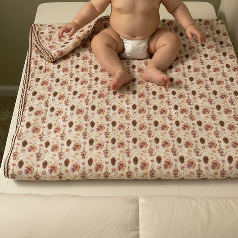 Muslin Baby Swaddle Blanket: 6 Layers- Pines vintage