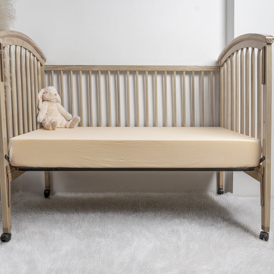 Jersey Crib Cover: Soft, Breathable Comfort - Cream