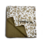 Vintage Bedding Set Double-Sided Blanket & Pillow Organic Cotton – Safari
