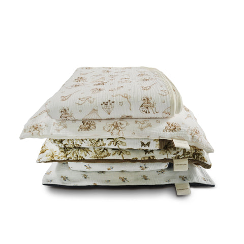 Vintage Bedding Set Double-Sided Blanket & Pillow Organic Cotton – Art Board