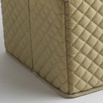 A close-up view of the premium quilted texture of the baby storage caddy, highlighting its high-quality craftsmanship.