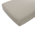 Organic Muslin Cot Sheet Set of 2: Soft, Breathable Comfort -Brown & Grey