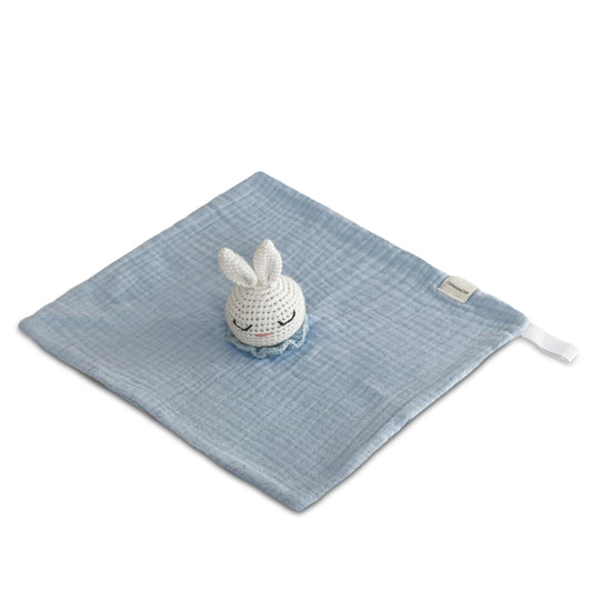 Snuggly Soft Baby Comforter Toy: Baby Blue