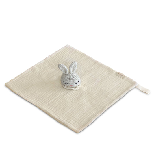 Snuggly Soft Baby Comforter Toy: Cream