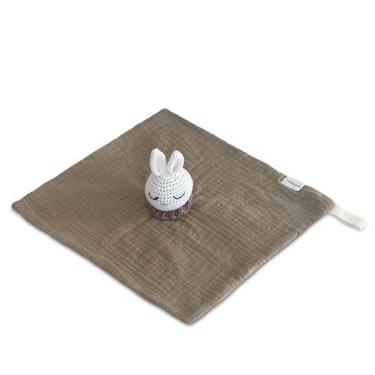 Snuggly Soft Baby Comforter Toy: Khaki