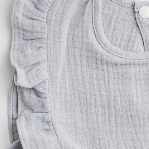 Organic Muslin Ruffle Bib Set: 8-Pack of Stylish, Absorbent Comfort