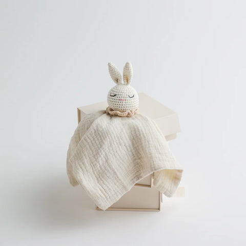 Snuggly Soft Baby Comforter Toy: Cream