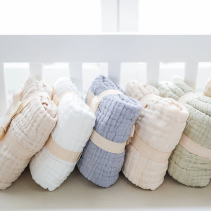 Muslin Baby Swaddle Blanket: 6 Layers- Skin