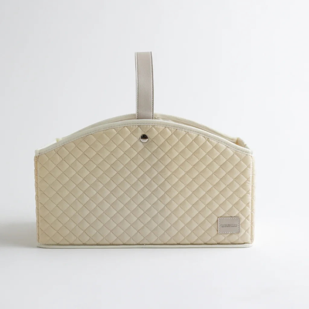 Portable Felt Baby Diaper Caddy – Cream