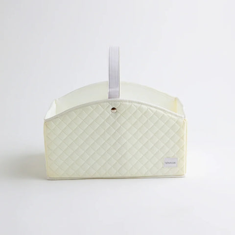 Portable Felt Baby Diaper Caddy – White