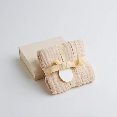 Muslin Baby Swaddle Blanket: 6 Layers- Nude