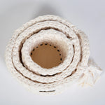 Vintage Knit Baby Basket Set – White