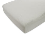 Organic Muslin Cot Sheet Set of 2: Soft, Breathable Comfort -Cream & White