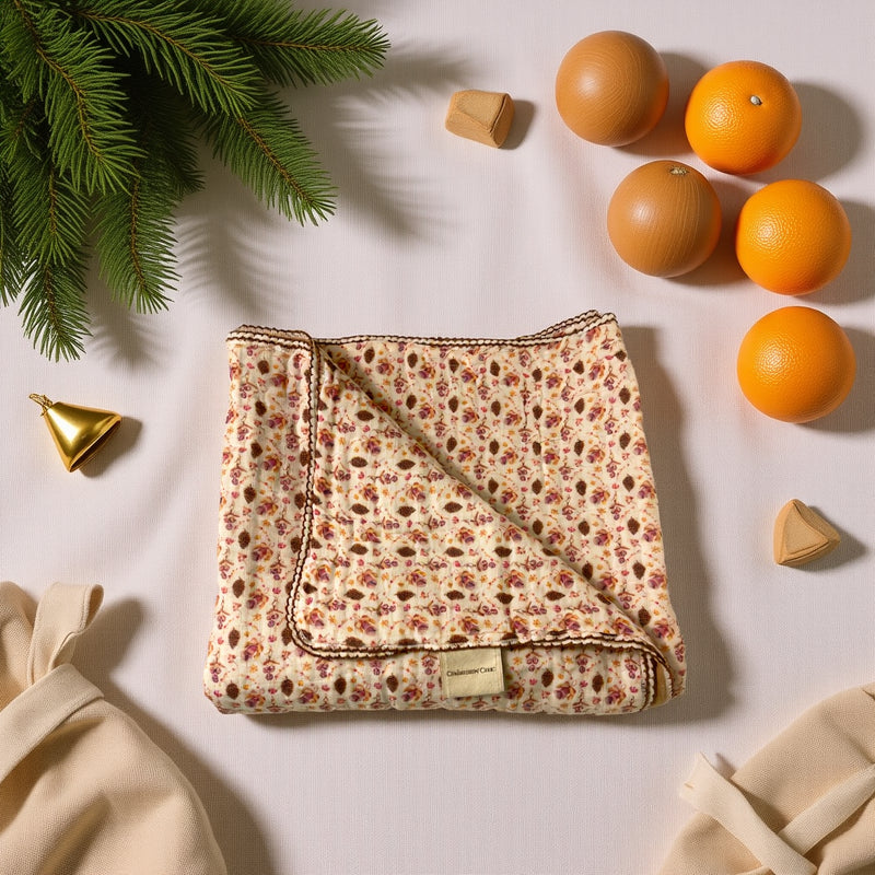 Muslin Baby Swaddle Blanket: 6 Layers- Pines vintage