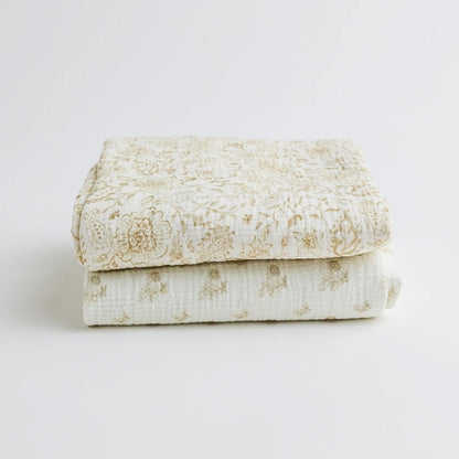 Baby Swaddle Blanket – Paisley Beige